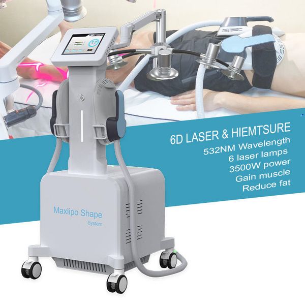 

maxlipo 6d laser hi-emt 2 in 1 slimming machine high technology ems muscle stimulator body shaping weight loss 532nm wavelength laser device