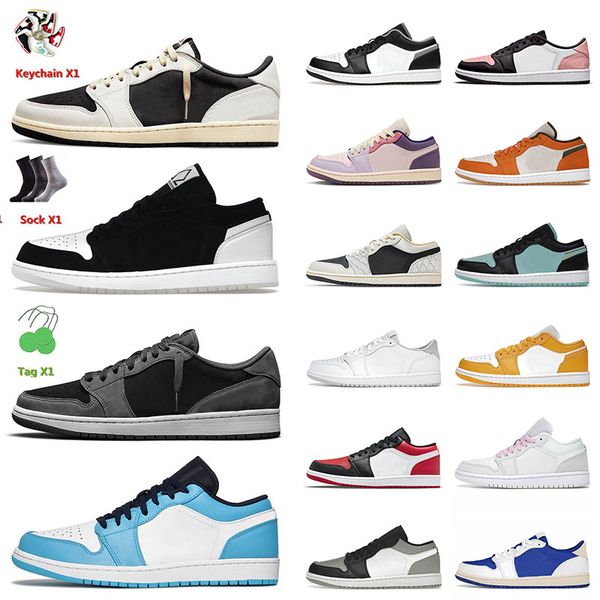 

1 1s men basketball shoes jumpman for men women black white craft inside out smoke grey stage haze j1 retro trainers sneakers 36-46