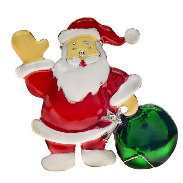 

pins brooches c xiang christmas santa claus brooch red enamel color winter fival pin figure jewelry new 2022 l221024, Gray