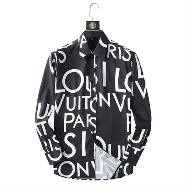 

2022 italian luxury designer menswear casual business shirt social and cocktail shirt brand spring/summer slim fashion asian size -xxxl k21, White;black