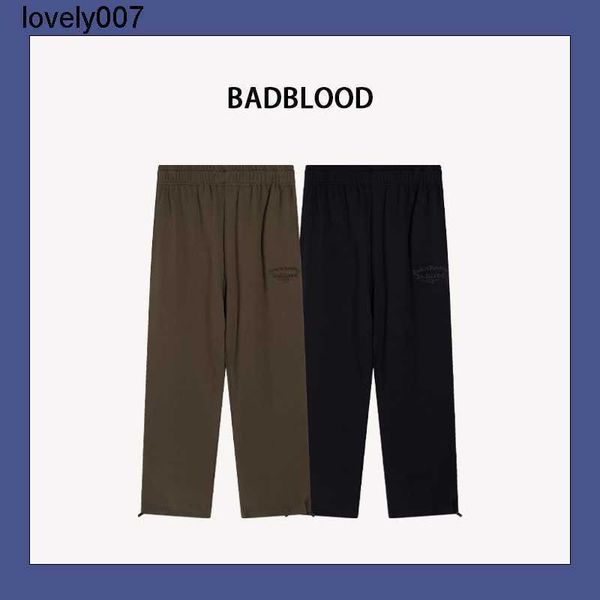 

men's pants designer babdlood toilet pants embroidered letter lanyard adjustable loose binding sports casual trousers lovers fashion, Black