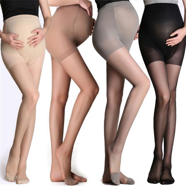

adjustable high elastic leggings ummer maternity bottoms pregnant women pregnancy pantyhose ultra thintights stockings, White
