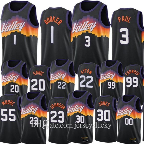 

college wearscollege wears2021 suns men chris paul devin booker basketball jerseys deandre ayton swingman city jersey black uniform crow