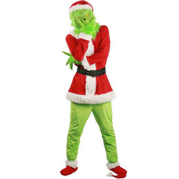

stage wear santa geek cosplay come how the geek stole christmas suit outfits xmas party come t220901, Black;red