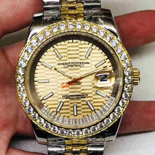 

3235 power reserve 72 datejust ladies luxury mens mechanical watch automatic log inter bead gold tooth pattern table geneva for men, Slivery;brown