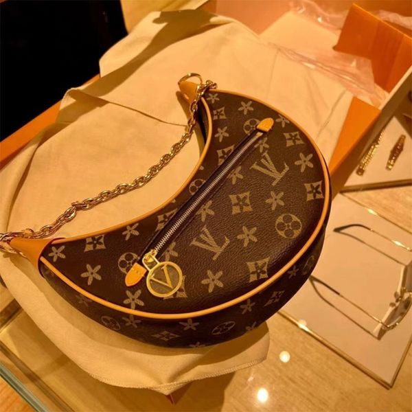 

2021 loop bag croissant bags shoulder hobo designer purse m81098 cosmetic half-moon baguette underarm handbag crossbody metal chain collecti