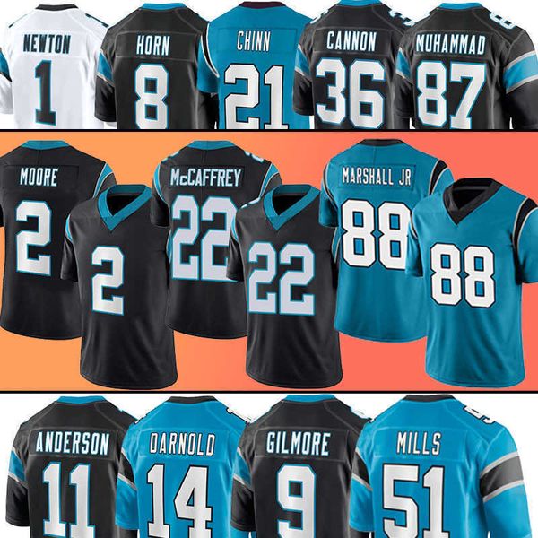 

jersey 22 christian mccaffrey carolina''panthers''2 men football''nfl''jerseys d.j moore 14 sam darn, Black;red