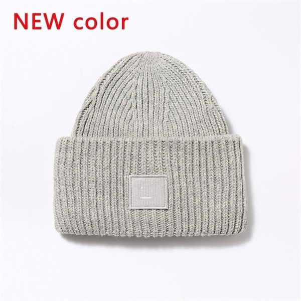 

beanieskull caps 31 colors casual knitted hat for men and women autumn winter embroidery acne cap outdoor keep warm thick skullies beanies 2, Blue;gray