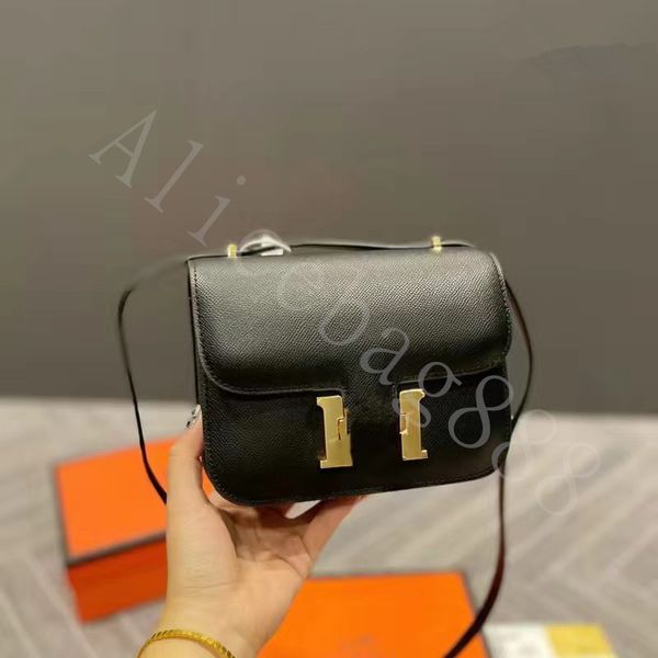 

new luxury designers shoulder bags small square bag in genuine leather one-shoulder crossbody bag with palm print h letter without box