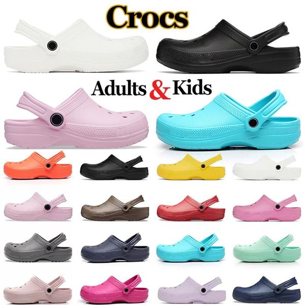 

hipping croc clog designer sandals slippers slides buckle classic mens triple black white red khaki bule pink waterproof shoes nursing hospi