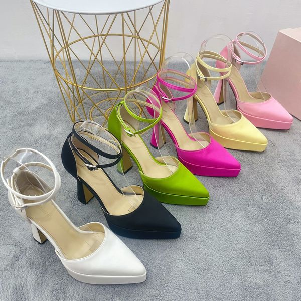 

mach pink dress shoes bowtie crystal rhinestone sandals designer satin 11.5cm high heeled sandal platform heel slingbacks buckle strap women, Black