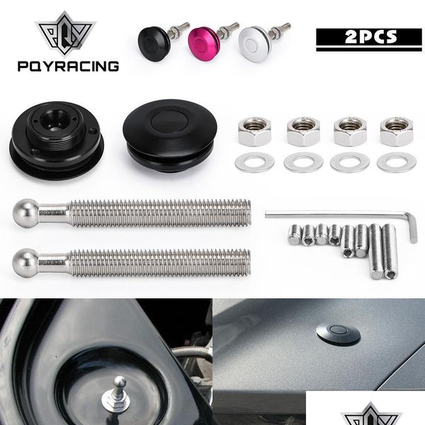 

hoods sport push button billet hood pins lock clip kit car quick latch new for ford mustang 4.6l v8 96-04 pqy-31bk drop delivery 2022 dhys8