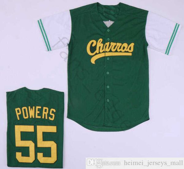

wholesale mens kenny powers eastbound and down mexican charros baseball jersey green white black stitched jerseys fast shipping