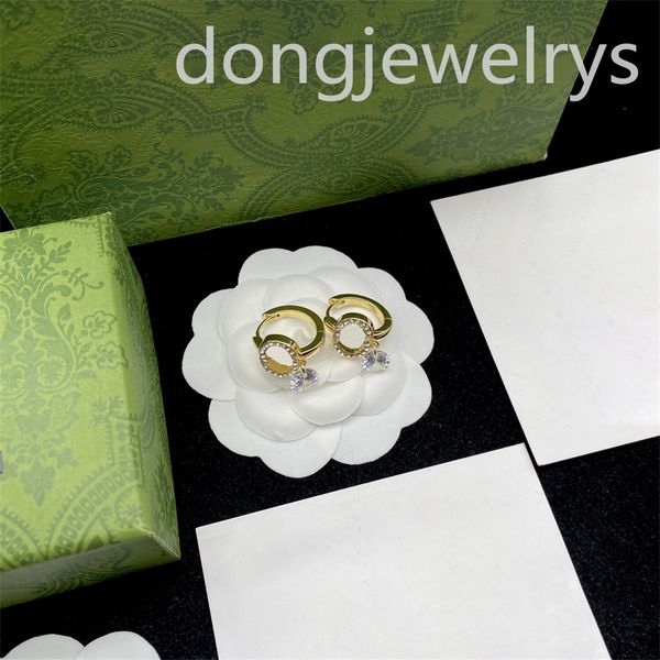 

dangle luxury earings necklaces chandelier designer earring women hoop huggie charm stud sparkling fashion earrings ear cuff crystal pearl e, Golden