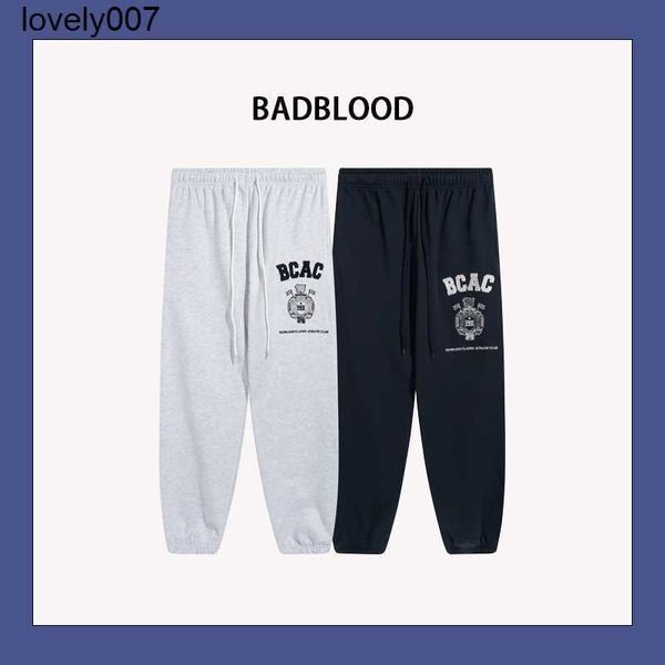 

men's pants designer babdlood toilet pants embroidered letter system rope loose bound feet sports casual trousers lovers fashion, Black