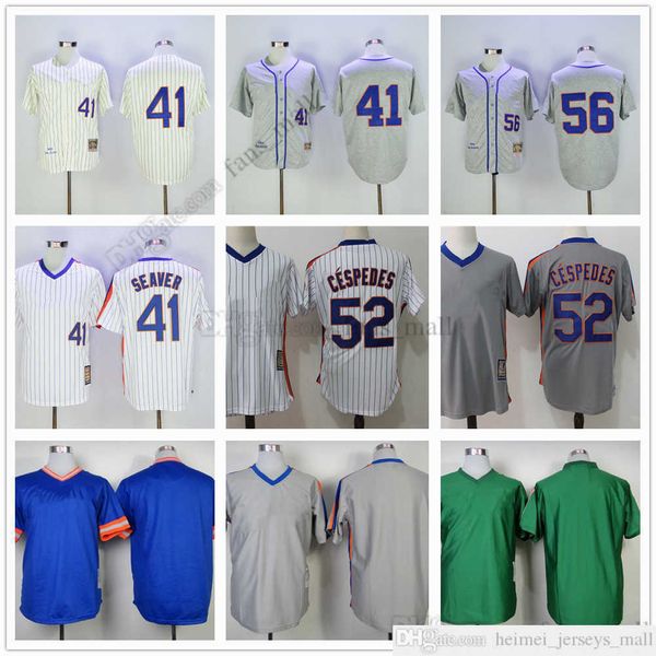 

movie mitchell and ness baseball jersey vintage 41 tom seaver jersey 52 yoenis cespedes 56 tug mcgraw stitched breathable sport sale high, Black