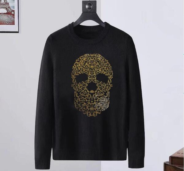 

2023 designer rhinestone sweater for holiday hip hop men's gifts brand, White;black