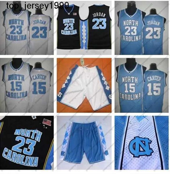 

vintage vince carter unc jersey north carolina 15 vince carter blue white stitched ncaa college basketball jerseys embroidery s shorts, Black;red