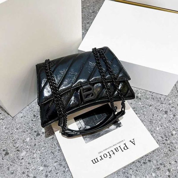 

designer luxury womens bag balencigas handbag b-shaped paris single shoulder messenger fashion square gift shoulder oblique span versatile h