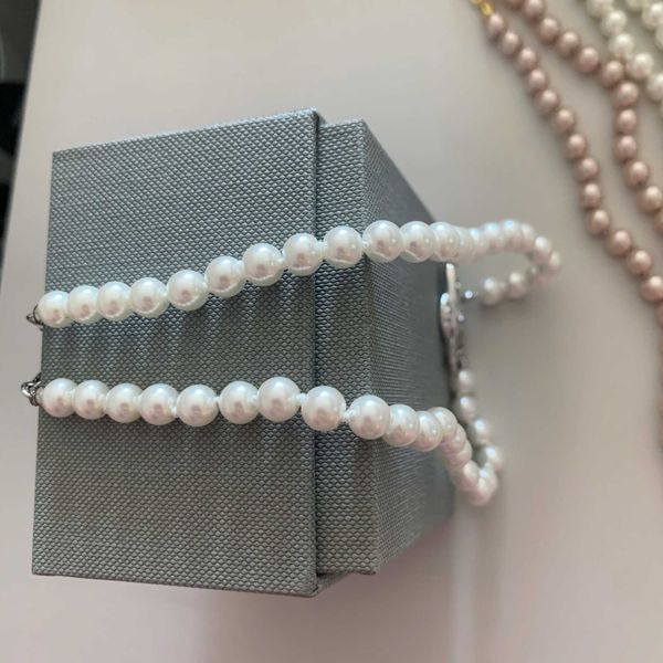 

2020 new fashionable female necklace brand pearl chain planet necklace saturn pearl necklace satellite clavicle chain punk atmosphere, Silver
