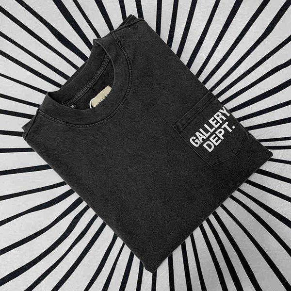 

gallerydept chest letter t shirts men women tees hip hop street style fashion cool cloth for teen european size oversize loose 7p0f, White;black