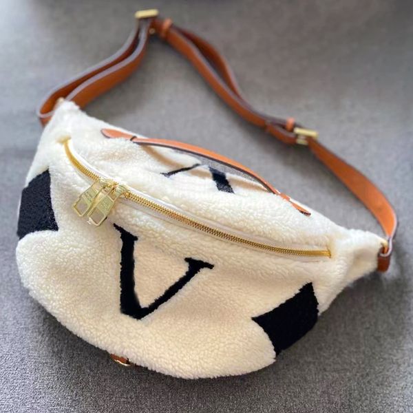 

luxurys designers bag lady teddy waistpacks lambswool womens velour famous belt bum bag fanny pack mens handbag purse waist chest bumbag sho
