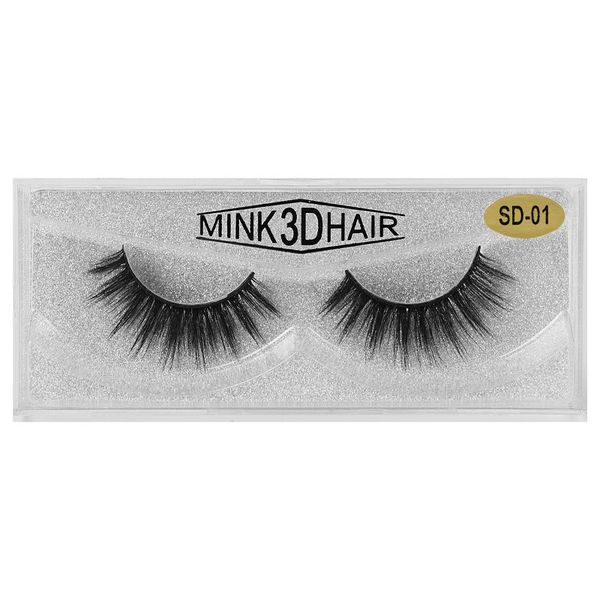 

3d mink false eyelashes european usa fashion 2pcs natural fluffy long thick eyelashes makeup tools