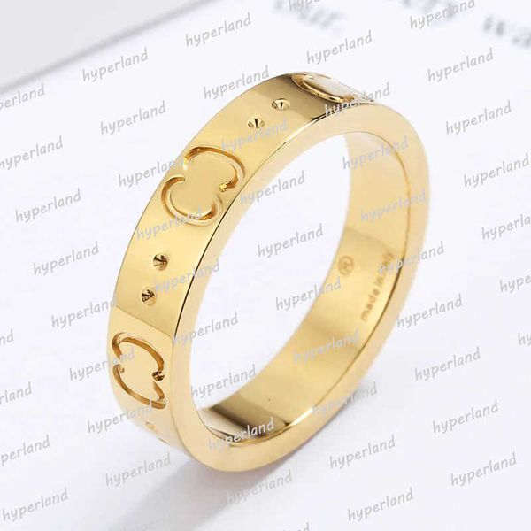 

bangle rose gold designer rings mens hip hop woman love couple ring engagement for women luxury jewelry retro 925 silver letter anelli ringe, Black