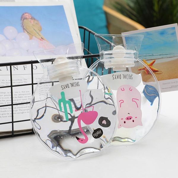 

warm water bag cute transparent water bottle belly treasure cartoon hand warmer filled mini explosion-proof portable bags storage bottles ja