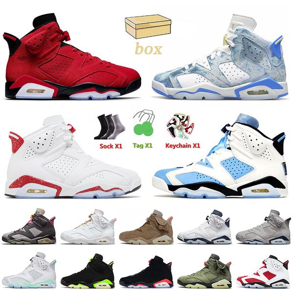 

2023 women mens jumpman 6 basketball shoes toro 6s washed denim georgetown black infrared red oreo unc mint foam carmine bordeaux sports tra