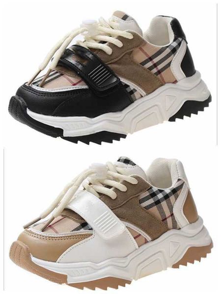 

sneakers 2022 designer kids baby sneakers toddler girl shoes autumn spring children boys and girls plaid breathable sport shoe outdoor tenni, Black;red