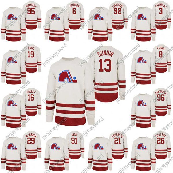 

quebec nordiques joe sakic jersey marc tardif mats sundin michel goulet mikko rantanen nathan mackinnon nazem kadri custom hockey jerseys, Black