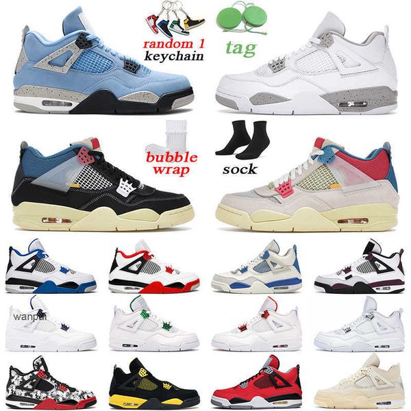 

4 mens basketball shoes 4s black cat university blue fire red white oreo men trainer air jordas jordon