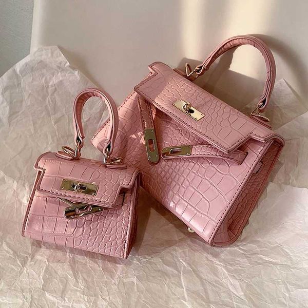

stock totes hermee classic kellies handle handbags ready designer summer portable small luxury bag female crocodile pattern messenger