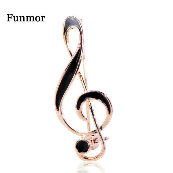 

pins brooches simple sical note she brooch gold color bla enamel for women men concert jewelry sician lel gifts l221024, Gray