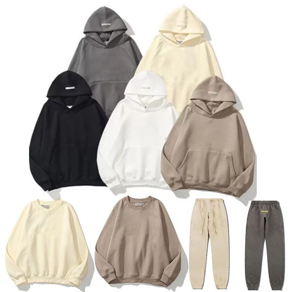 

2022 ess hoody essentials hoodies hooded mens women designer winter warm streetwear pullover clothes sweatshirts loose hoodie, Black