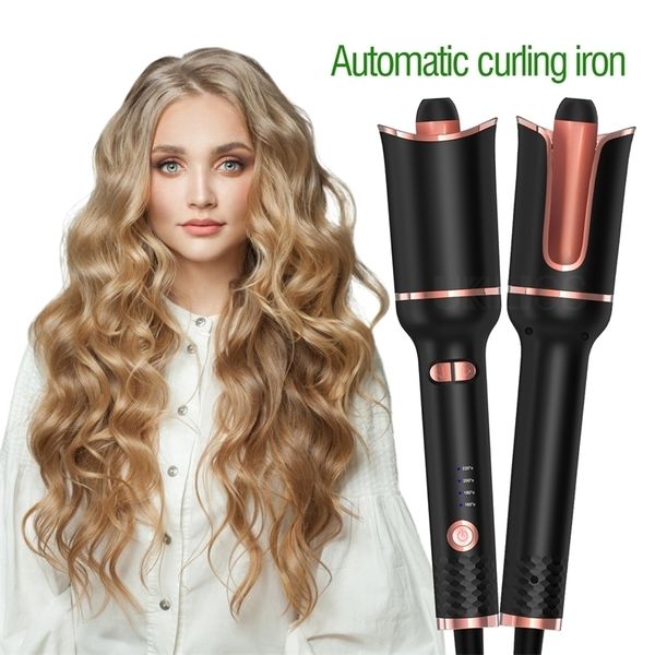 

Automatic Hair Curler: Professional Rotating Ceramic Curg Iron Wand for Stylish Waves and Curls, Black