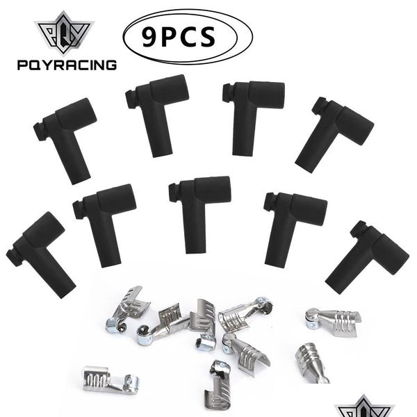 

ignition coil pqy- 9 pcs / set hei style distributor end spark plug wire rubber boots stainless steel ends pqy-ssc02 drop delivery dhzgf