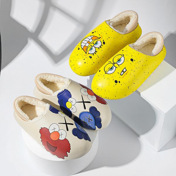 

fashion shoe designer classic trend latest style cartoon pattern lightweight breathable comfortable insole non slip soft sole cotton slipper, Red;white