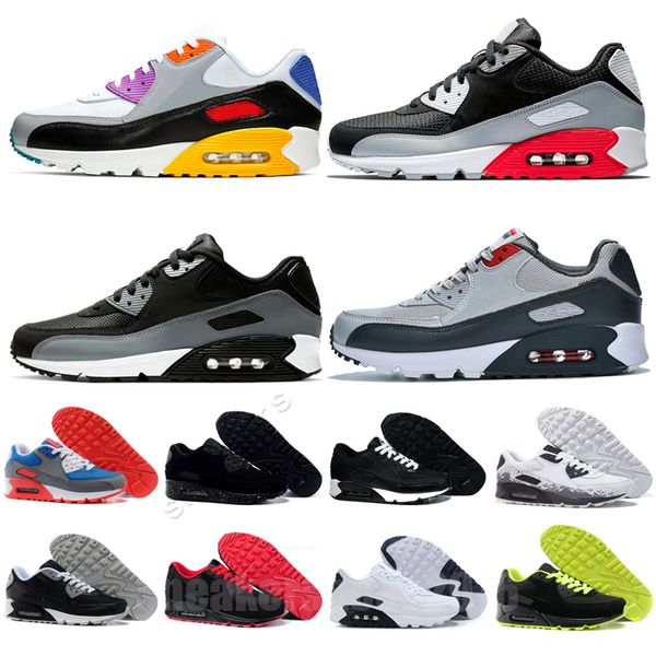 

original 90s running shoes mens womens triple black white flyleather infrared laser blue obsidian orange camo unc batman trainers sneakers