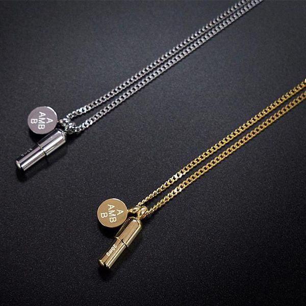 

chain necklace women round pills pendant stainless steel hip hop long men fashion gold jewelry the neck necklaces280g, Silver