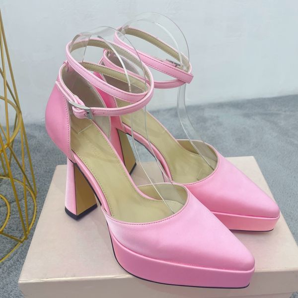 

mach shoes dress pink bowtie crystal rhinestone sandals designer satin 11.5cm high heeled sandal platform heel slingbacks buckle strap women, Black