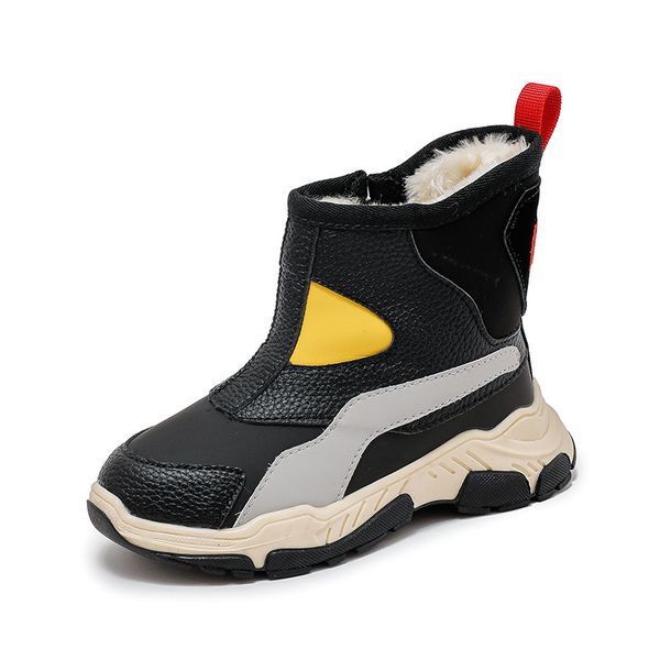 

kids shoes boots boys grils ugg boots kid shoe keep warm waterproof toddler designer sneaker, Black;grey
