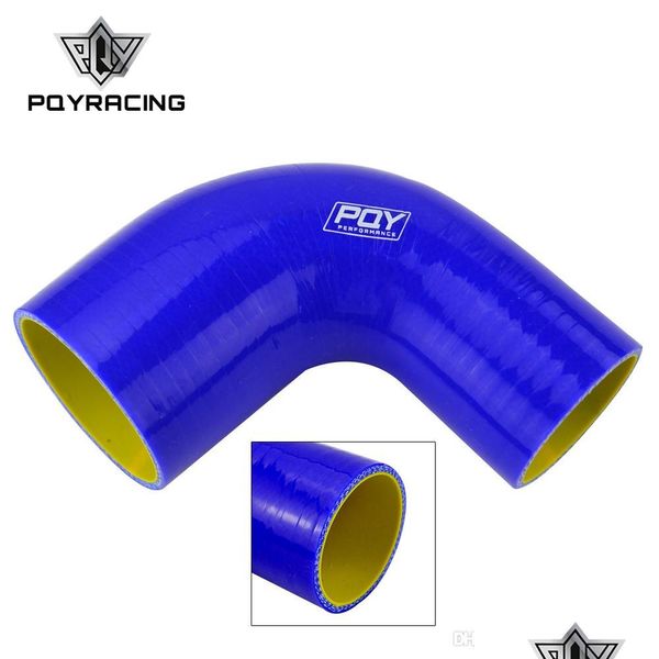 

hose clamps pqy - 2"-2.5" 51mm-6m 90 degree elbow reducer sile hose pipe turbo intake blue or black with inner yellow pqy-sh902025