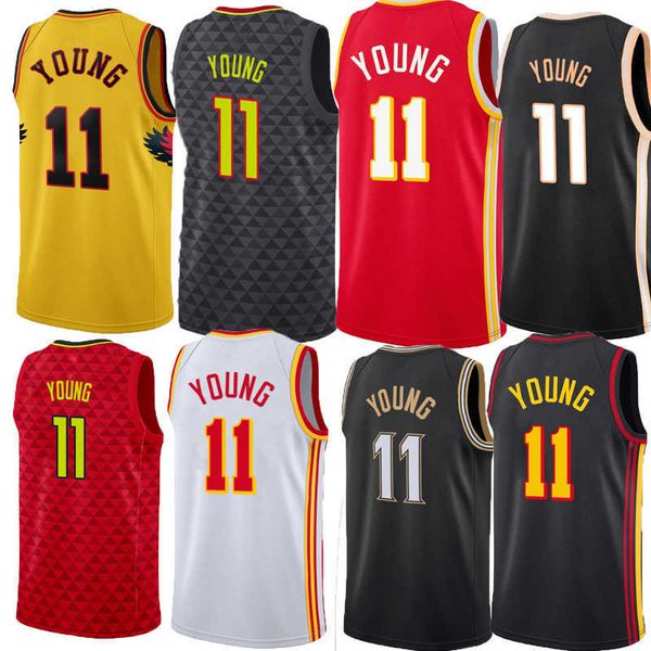 

men women youth basketball 20 john collins trae 11 young dejounte 5 murray 15 clint capela 12 de'andre hunter bogdan bogdanovic basketb, Black;red