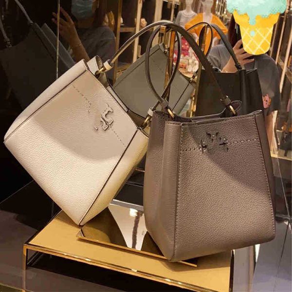 

burchs torys designer bags bags factory wholesale small bucket bag women's bag handbag messenger bag leather guangzhou, Black