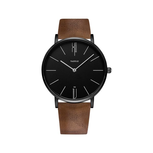 

hbp men watch leather strap quartz watches sports wristwatches designer design montres de luxe, Slivery;brown