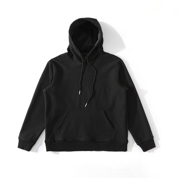 

the latest men's and women's hoodies classic letters logo three-dimensional embroidery plush feel comfortable super versatile look, Black