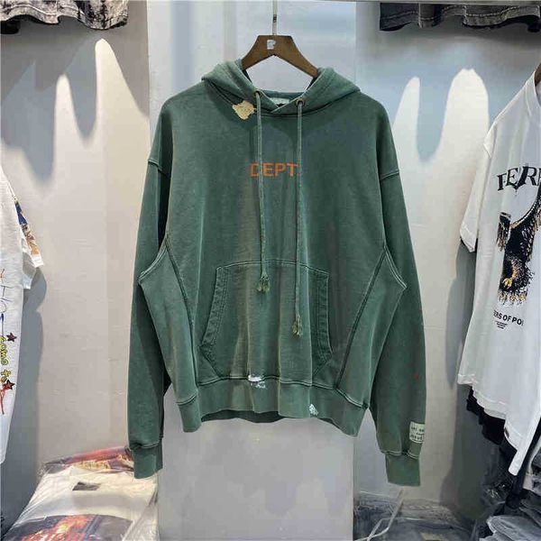 

designer 2022 fashion men's hoodies cotton sweater galleryt deptss basic heavy industry loop old trend street hoodie for men and men, Black