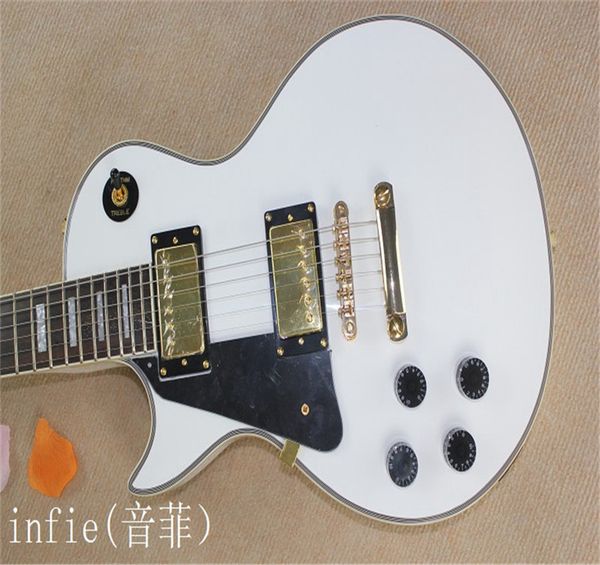 

new arrival musical white 6 strings left-handed electric guitar custom guitar